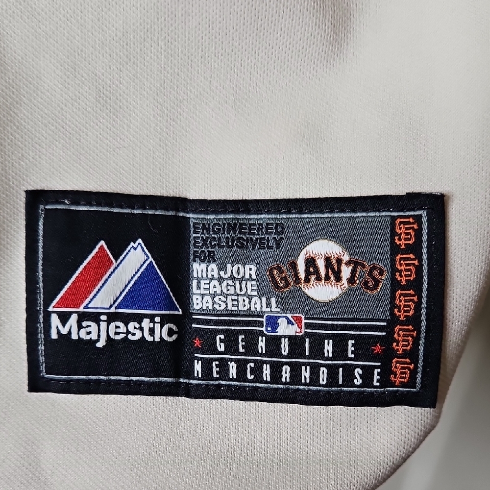Majestic Black Label Buster Posey Button Down Embroidered 2012 SF Giants Jersey - Picture 6 of 15